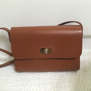 A.P.C GREENWICH BROWN LEATHER CROSSBODY BAG